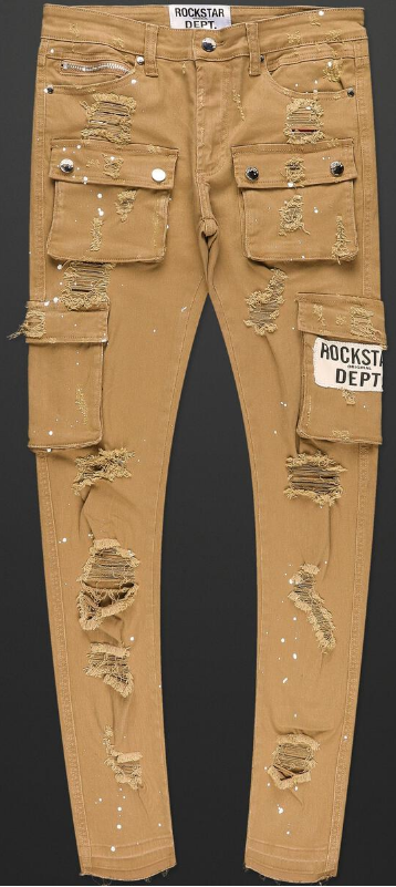 Rockstar Birch Cargo Jean Tan