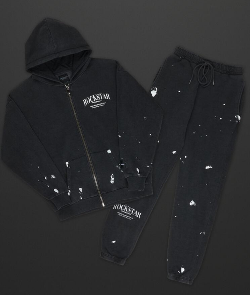 Rockstar Fletcher Grey Hoodie Track Set