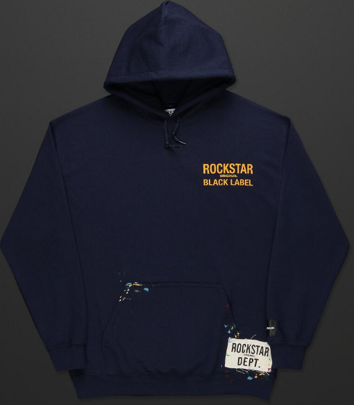 Rockstar Cassian Navy Graphic Hoodie