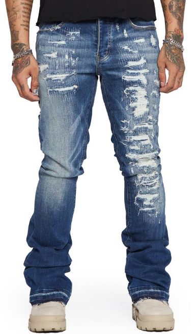 Valabasas Azurite Denim Stacked