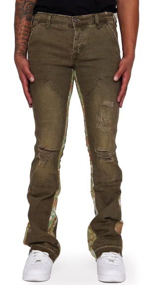 Valabasas Alpha Denim Olive Jacquard